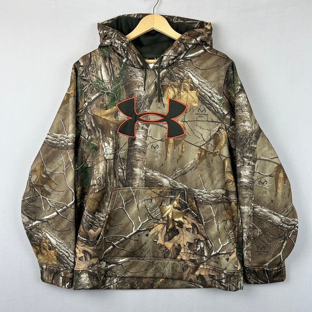 Under Armour Realtree Xtra Camo Hoodie Sweatshirt 1249745 Men's Size L
